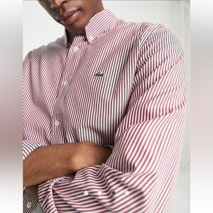 LACOSTE Men's Regular Fit Striped Cotton Shirt